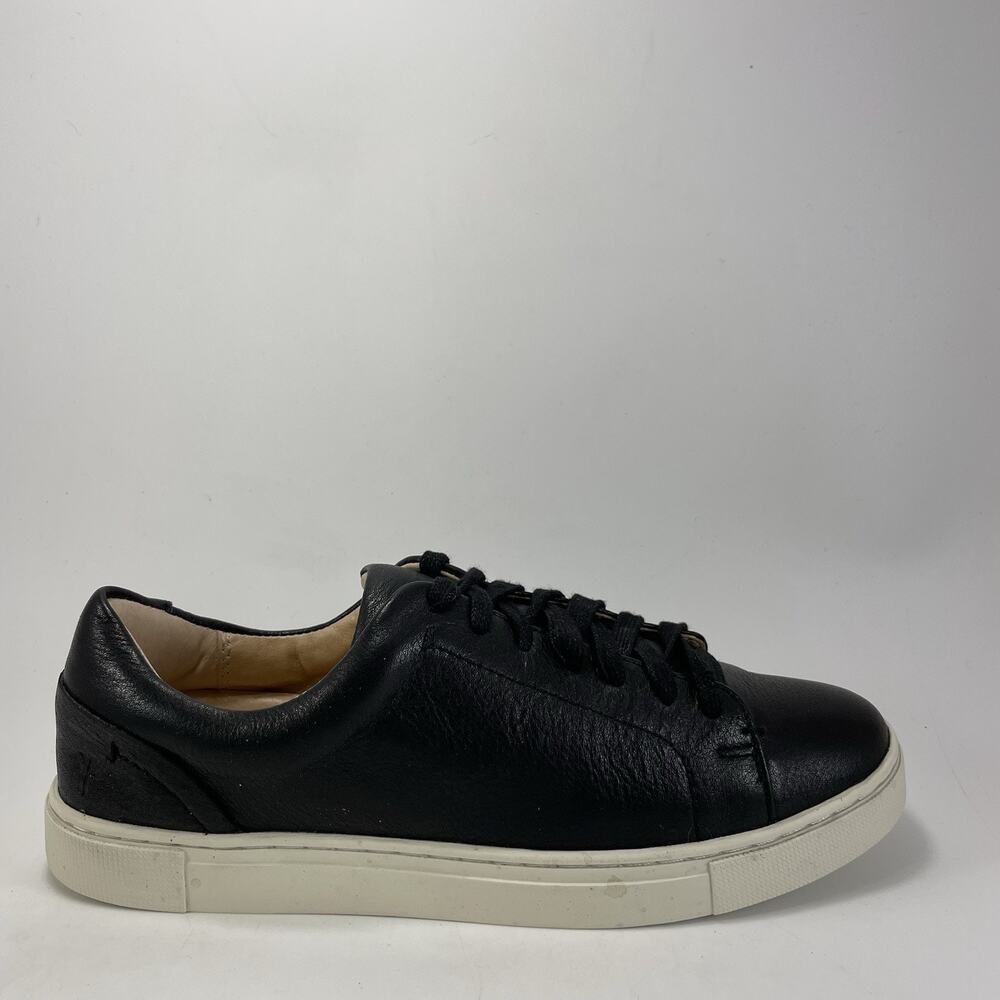 Frye Ivy Low Top Lace Black Leather Sneakers Shoes Womens Size 7.5 M 3471181